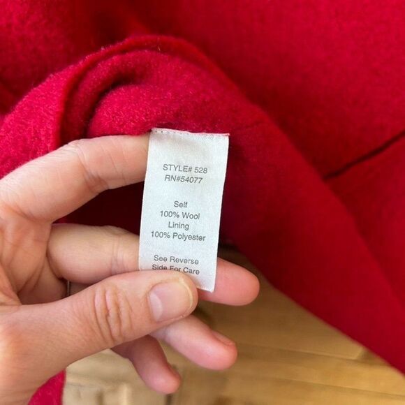 CAbi Medium Red Boiled Wool Cardigan - Picture 12 of 12